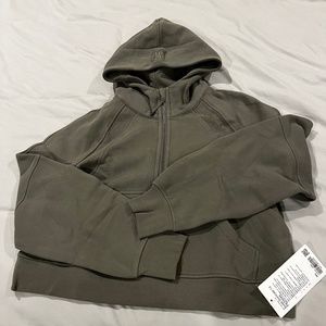 Lululemon Scuba Oversized Half-zip Hoodie Grey Sage M/L